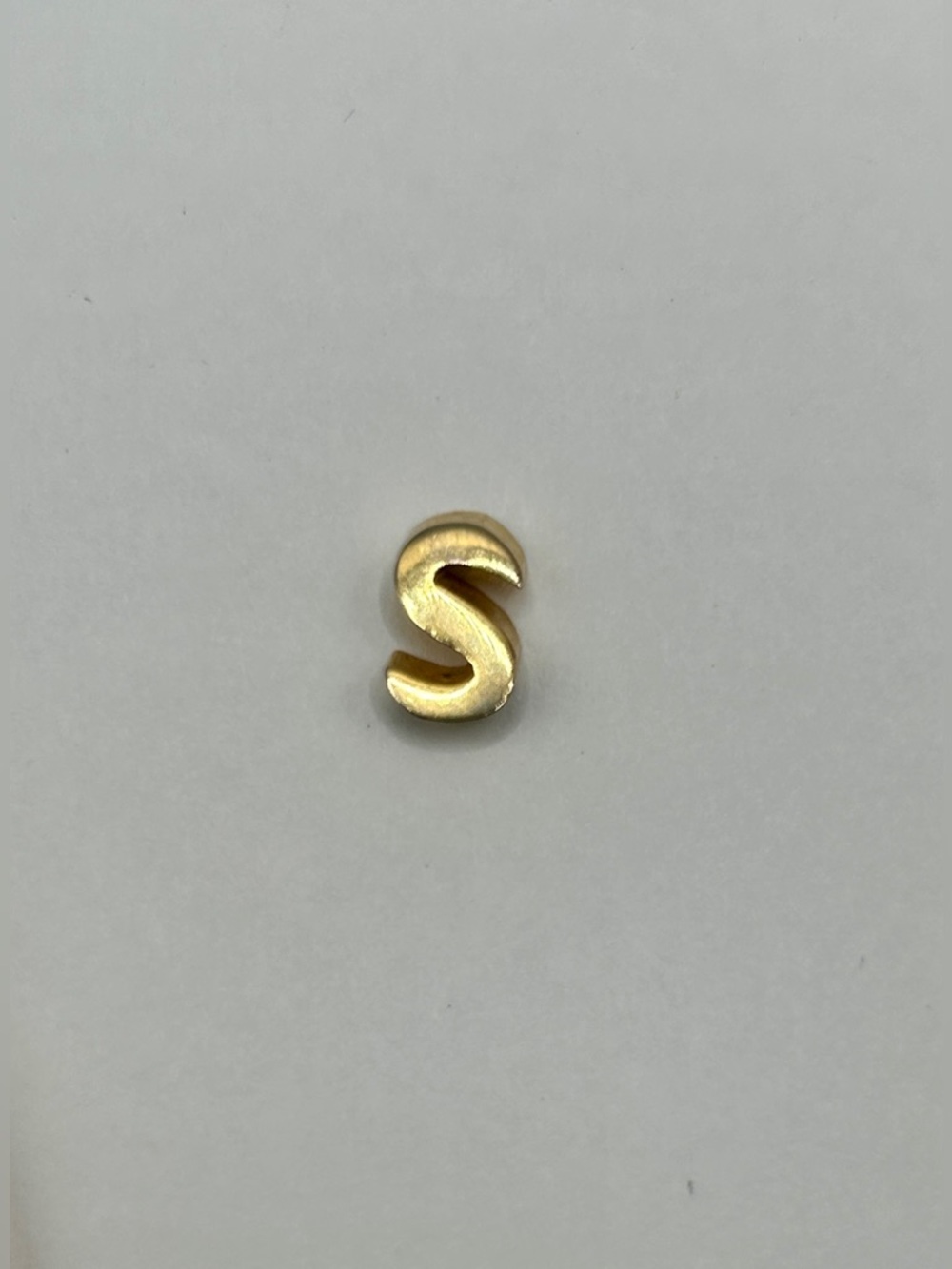 Vintage Gold Initial Letter “S” Pendant